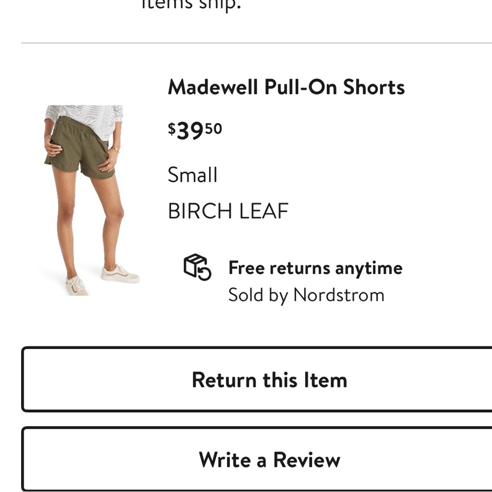 Madewell Women's Cargo Shorts - Olive Green